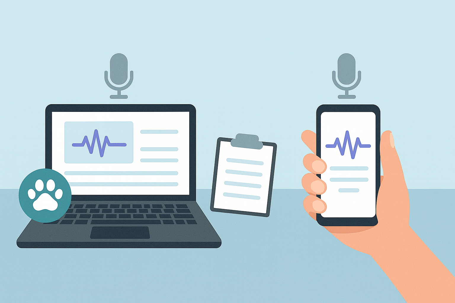 Use AI scribe on computer vs mobile